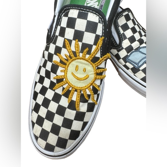 Vans x Skateistan Checker Board Slip On Skate shoes sunshine collab collectors - Picture 8 of 9
